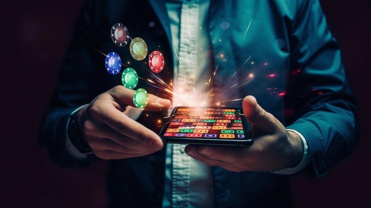 giat4d app home screen displaying football matches, live casino, and slot game options